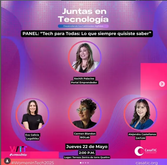 Juntas en Tecnología panel